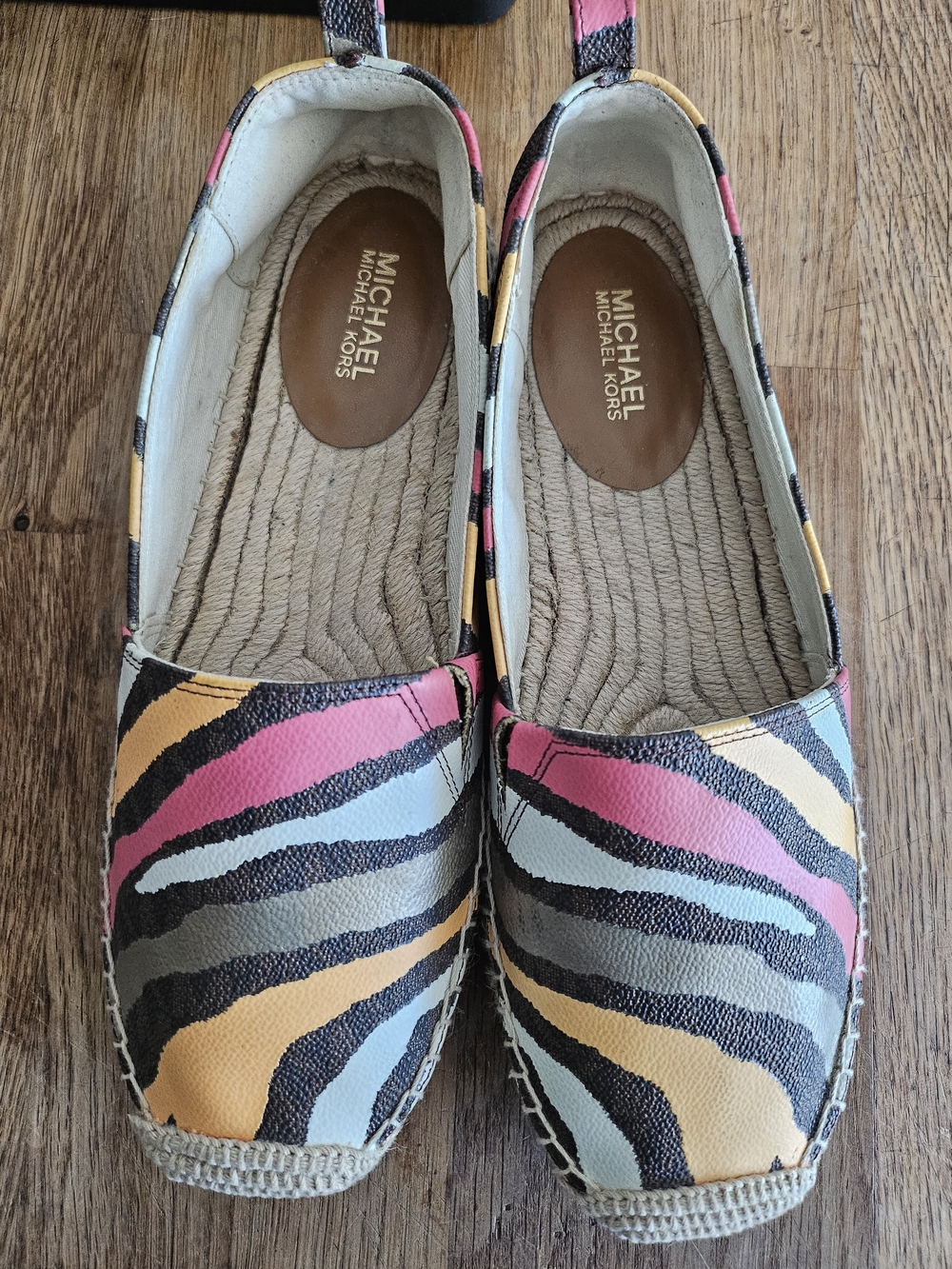 Michael Kors Multicolor Striped Espadrille Flats